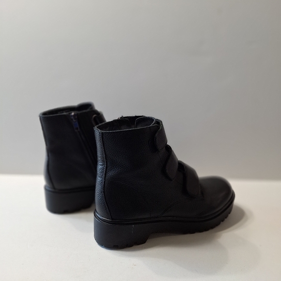 Steve Madden Black Leather Wayne Grunge Goth Gorpcore Lug Sole Moto Boots Size 8 - Picture 6 of 15